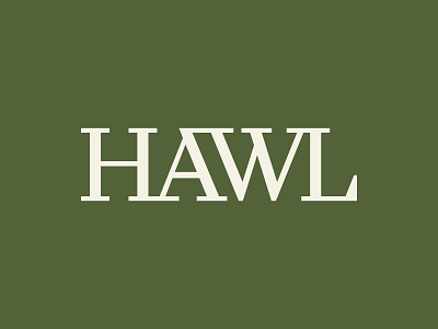 Hawl brand branding design identity logo serif slab type wordmark