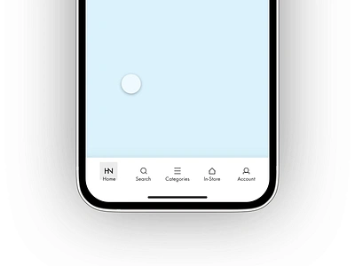 App - Navigation bar (Harvey Nichols) animation bar design ecommerce harvey nichols ui user ux