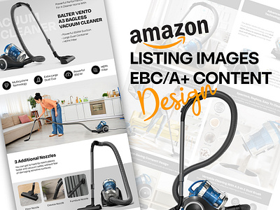 Listing Images & EBC/A+ Content For Vacuum Cleaner a a content a design a listing amazon amazon a amazon content amazon ebc amazon listing amazon product branding ebc ebc content ebc design graphic design listing design listing images product design product infographic product listing