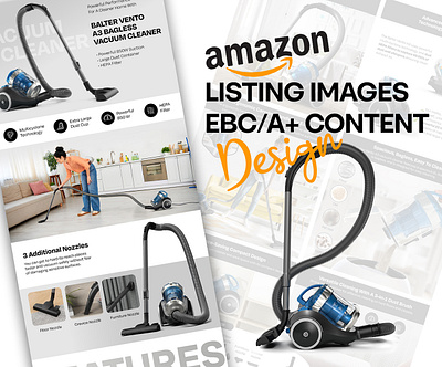 Listing Images & EBC/A+ Content For Vacuum Cleaner a a content a design a listing amazon amazon a amazon content amazon ebc amazon listing amazon product branding ebc ebc content ebc design graphic design listing design listing images product design product infographic product listing