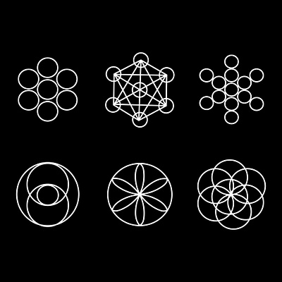 A set of mystical esoteric seals of Kabbalah symbols cosmic app branding design graphic design illustration logo typography ui ux vector
