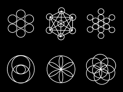 A set of mystical esoteric seals of Kabbalah symbols cosmic app branding design graphic design illustration logo typography ui ux vector