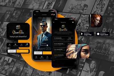 StreamFlix - Video Streaming Portal Template flutterflow mobile mobile app movie netflix video streaming