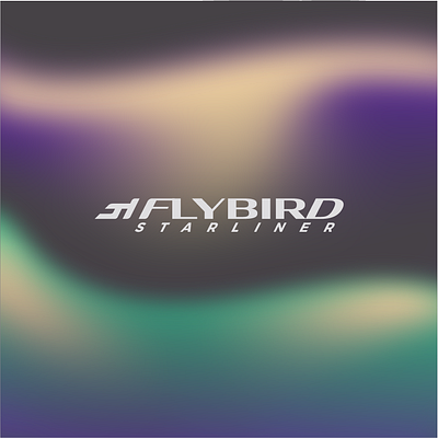 Flybird Starliner aeronautics aerospace airlines branding color palette freelance futuristic graphic logo logomark minimalist monogram rocket sci fi shuttle space