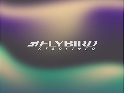 Flybird Starliner aeronautics aerospace airlines branding color palette freelance futuristic graphic logo logomark minimalist monogram rocket sci fi shuttle space