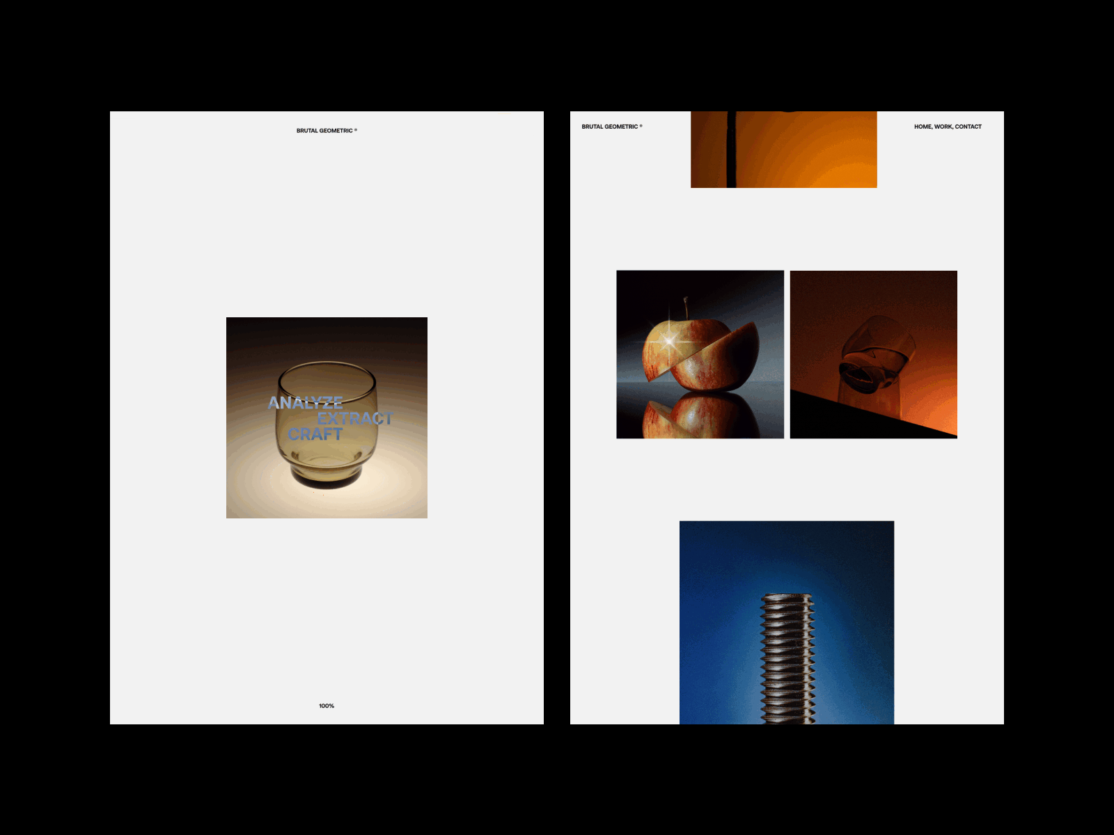 0022-BRUTALGEOMETRIC branding design geometric grid grid layout landing page layout minimalist photo portfolio simple swiss swiss style type typography ui web web design