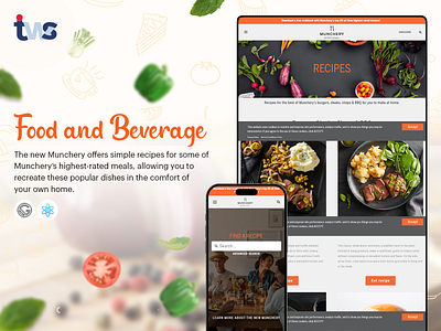 Food and Beverage Industry Website color combination graphic design illustration ui ui design website