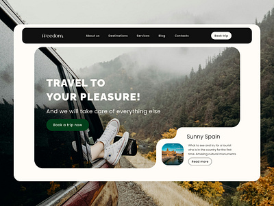 Website for the travel company design tourism travel ui ux web design