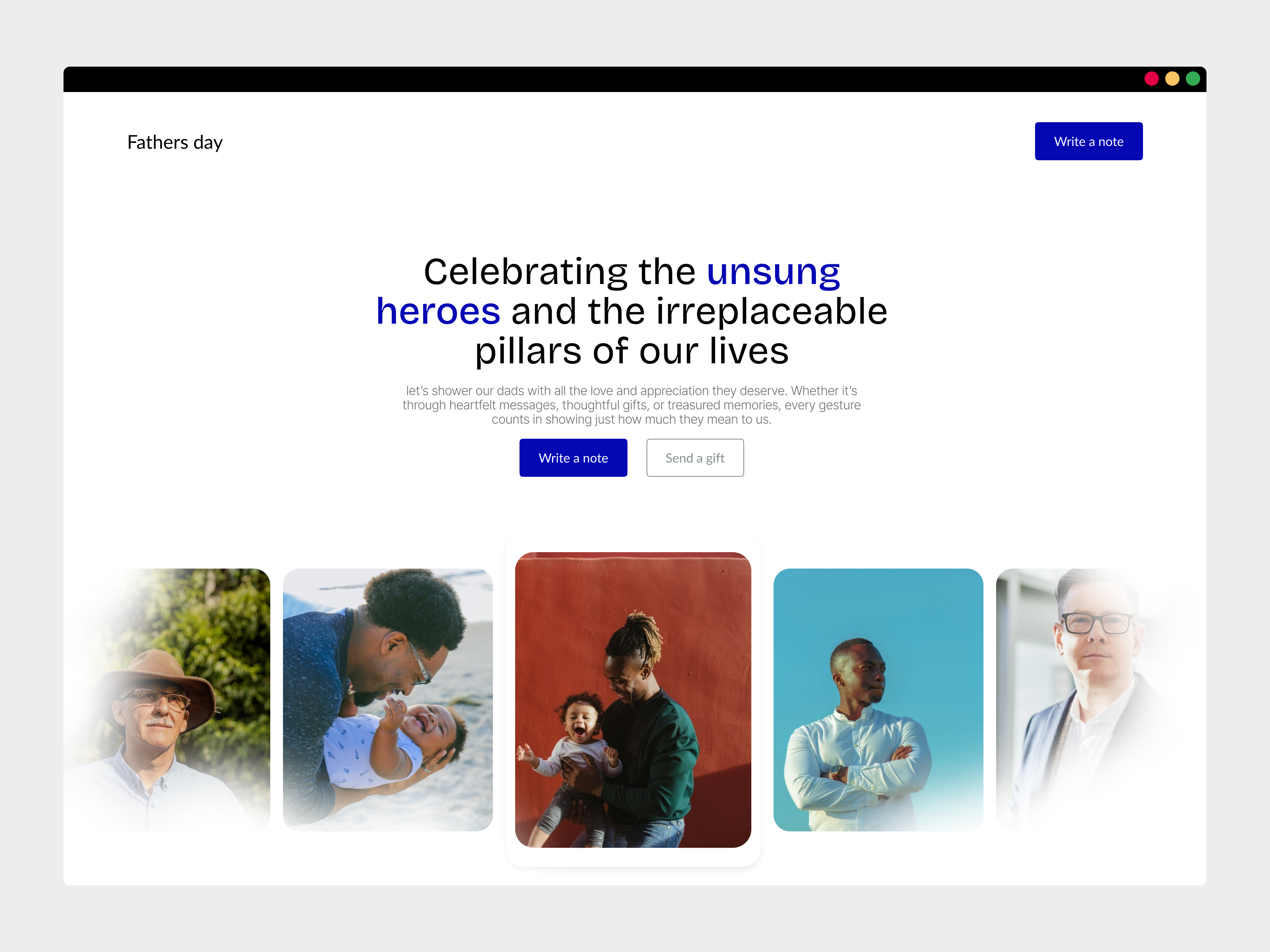 Happy father's day gift website agency website app best ui design branding design fathers illustration landing page landingpagedesign logo men ui website design