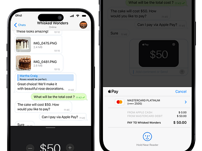 Concept : Apple pay integration with Telegram apple dailyui design figma interaction like telegram ui ux