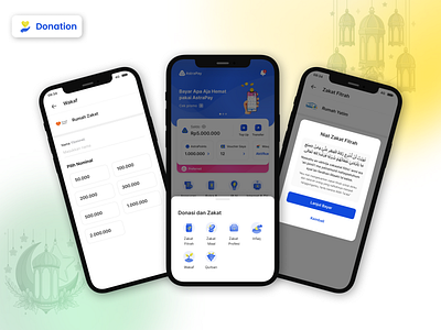 Donation - AstraPay charity design donation mobile app ramadhan ui ux