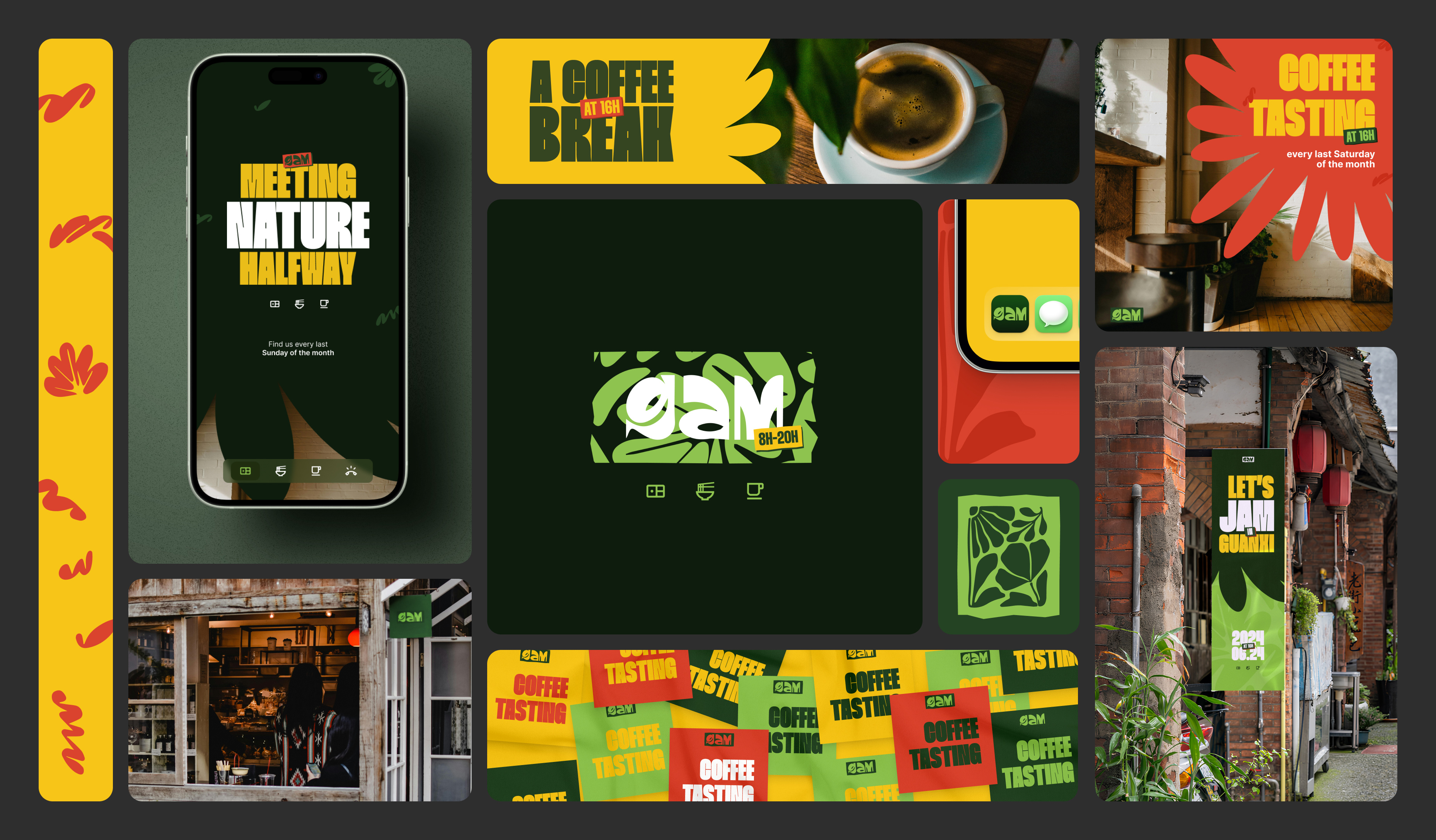 Phosphor - GAM / Coffee Shop Branding branding coffee event graphic design illustration logo ui ux