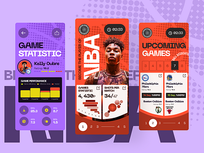 Sport app design app app design basketball mobile app mobile app design mobile design mobile ui nba sports ui ux