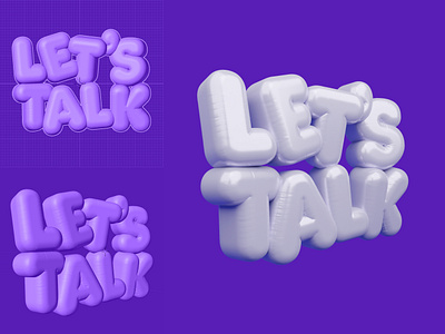 3D Inflated Text for Personal Brand 3d 3d illustration 3d type 3d typography blender typography