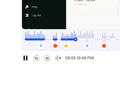 Video & Audio playback UI audio logs playback recording ui user experience user interface ux video video tools