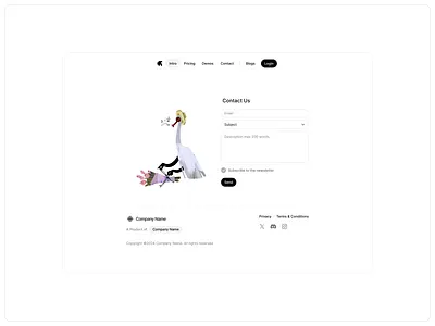 🦢 Contact & Footer contact contact us design desktop faiz finestmelon footer form website