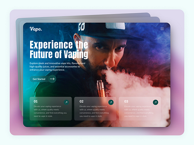 Web Design - Web Store cbd product clean e cigarette e commerce electronic cigarette hero design landing minimal online order online store shop smoke smoking ui ux vape web design website