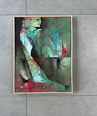 Bystřina .., akryl na plátně, 60 x 40 cm, Zdeněk Duroň, 2024