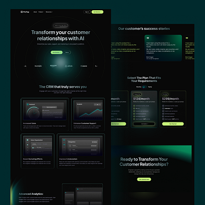 CRM SaaS Website crm crm landing page crm website dribblers landing page design uidesign user experience web design website designer