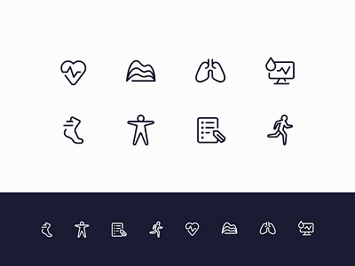 Human Data Icons branding data health human data iconography icons identity logo mark negative space symbol