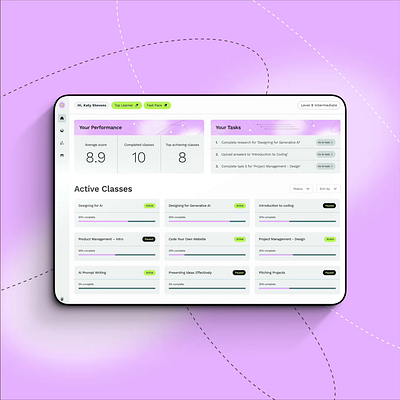 AI Learning Platform ai dashboard graphic design ui ux