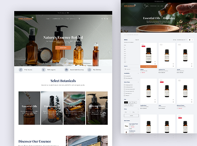 Natural Aromatic Products Website Design adobe illustrator figma prototyping information architecture responsive design uiux design user flow design visual communication web design wireframing