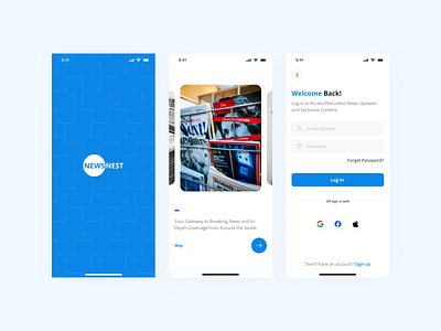 NewsNest App Design app design minimal