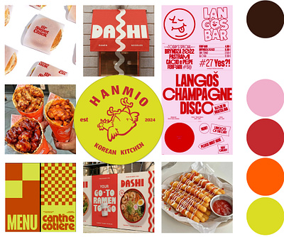 Hanimo - Korean Chicken Brand Proposal branding chicken colourscheme graphic design korea logo moodboard streetfood