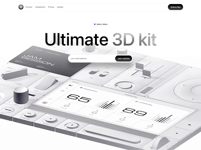 Ultimate 3D Kit for Spline 3d animation blender clean design jitter landing minimal model motion spline system ui ux