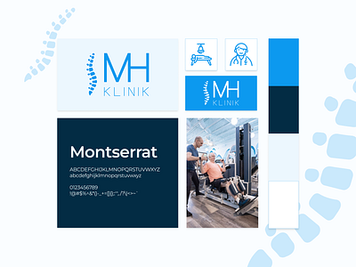 Physiotherapy Clinic Brand Identity blue brand branding design doctor graphic design icons identity logo physio physiotherapy therapy typeface visual visual identity