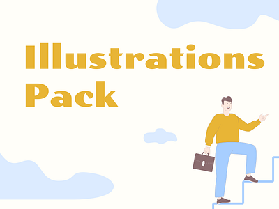 Illustrations Pack 2d animation art branding colleague design figma game graphic design illustration job lead leadership logo office pack work