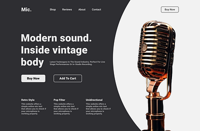 Modern sound - Website ui