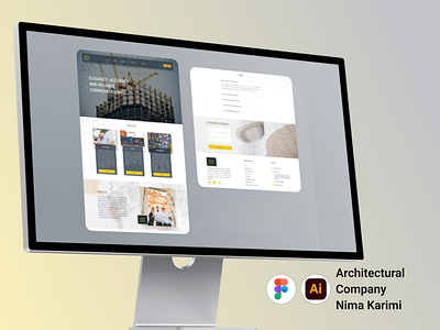 Architectural design company - Home Page design figma graphic design illustration ui uiux ux website