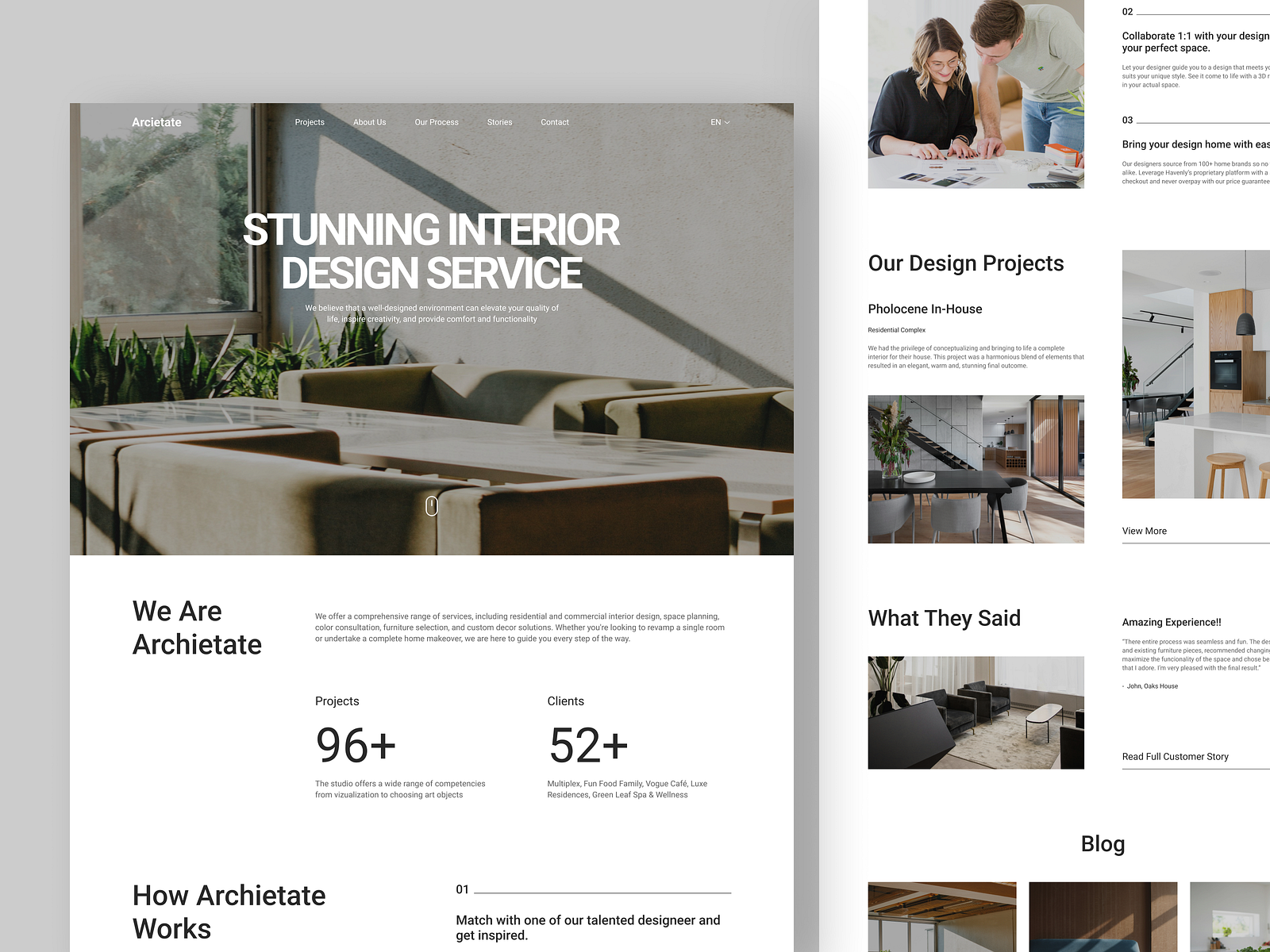 Interior Design Studio Landing Page by Fireart UI/UX for Fireart Studio ...