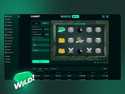 Punt - Online Social Casino | Custom Slot Game 3d bet betting blockchain casino casino game crypto crypto casino custom slot gambling game gaming icons igaming illustration online casino provably fair slot game slots social casino