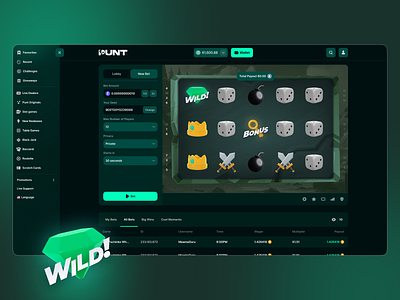 Punt - Online Social Casino - Custom Slot Game 3d bet betting blockchain casino casino game crypto crypto casino custom slot gambling game gaming icons igaming illustration online casino provably fair slot game slots social casino