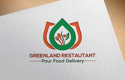 GREEN LAND RESTAURANT LOGO DESIGN illustration