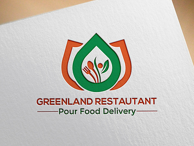 GREEN LAND RESTAURANT LOGO DESIGN illustration