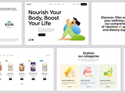 nutriX ecommerce interaction ecommerce web design company figma design healthcare app healthcare app design home page design landing design landing page design modern webside most popular website design professional design professional website design top website design ui design uidesign ux design web design web design example web design kl web design portfolio webdesign