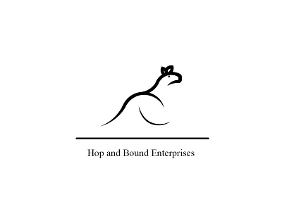 Hop and Bound Enterprises animal branding graphic design kangaroo logo