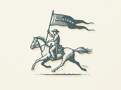 Montana branding cowboy cowboy illustration design graphic design illustration logo montana vector wildwildwest