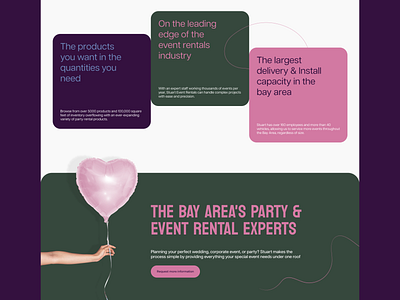 SIERRA party rentals / Concept advantages concept design ecommerce event party rental ui ux website wedding