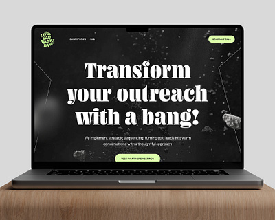 LeadLeadBangBang Homepage Design branding homepage landing logo website