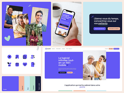 Ozzen branding health purple webdesign