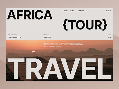 Africa Tour / Travel Website africa africa tour continents creative design daily ui daily ux design team figma design minimal solar digital summer tour travel travel and hospitality traveling ui design ux design websites for travel industry