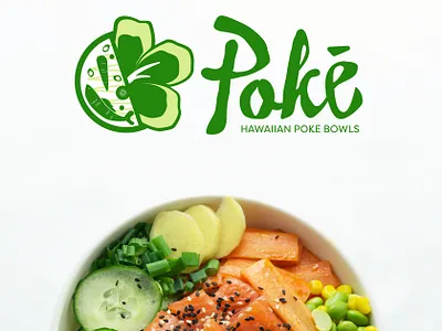 Poke - Hawaiian Poke Bowls branding design foodpackaging graphic design hawaiianfood logo menudesign typography vector