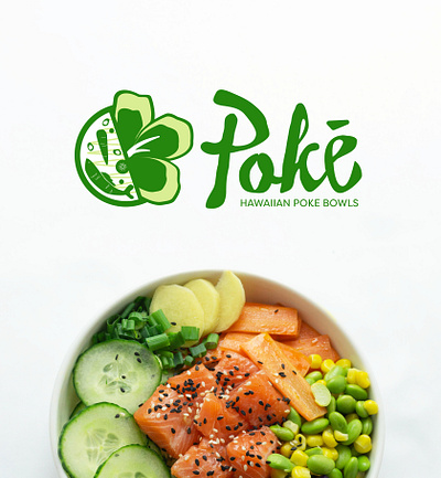 Poke - Hawaiian Poke Bowls branding design foodpackaging graphic design hawaiianfood logo menudesign typography vector