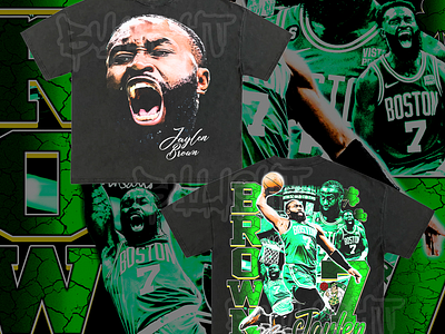 Jaylen Brown (FINAL NBA) Rap Tee Bootleg Design bootleg bootleg design bootleg tshirt branding design graphic design illustration rap tee ui