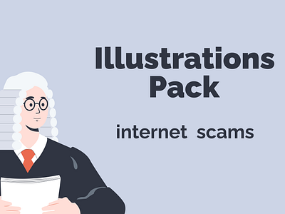 Illustrations Pack about internet scams art cyber threats deception figma fraud fraudster illustration internet money pack phishing scams security