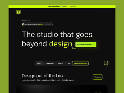 " BarmanStudio" Design Agency - Landing page branding design landing landingpage studio ui